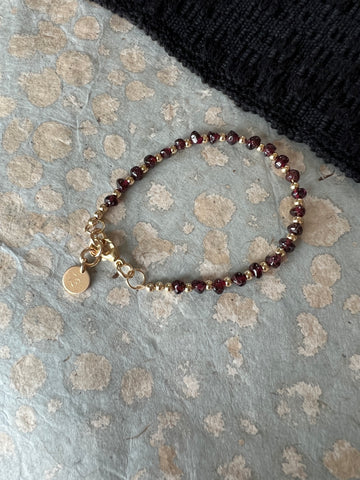Garnet & Gold Bracelet