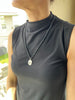 One-of-a-kind silver pendant hand knotted necklace