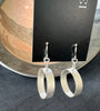 Textured silver hoop earrings