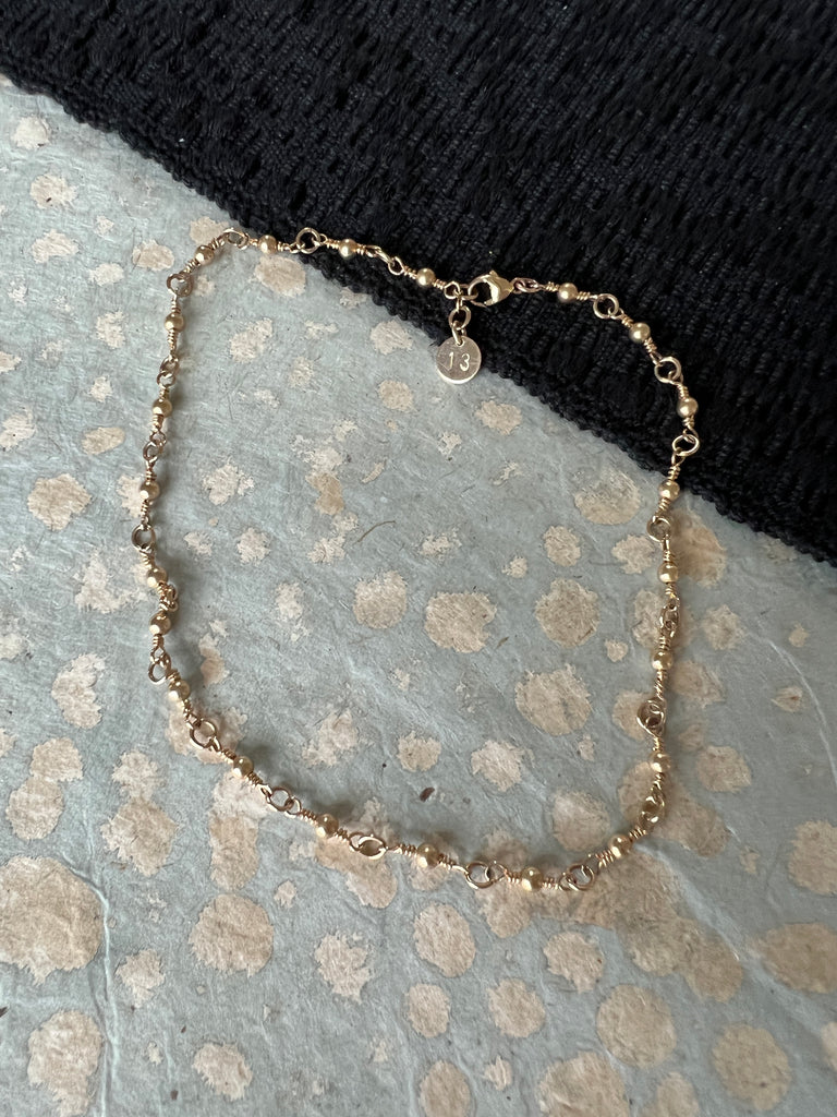 Matte gold necklace or bracelet