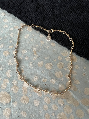 Matte gold necklace or bracelet