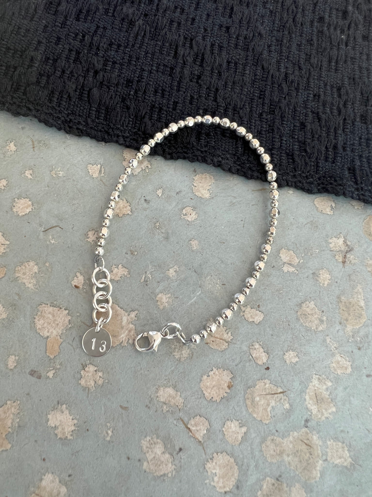 Faceted Silver Bracelet