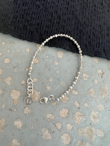 Faceted Silver Bracelet