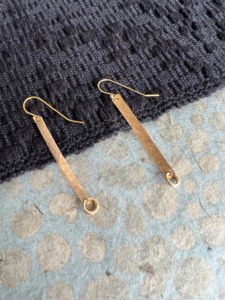 Gold Stick Earrings