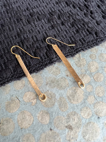 Gold Stick Earrings