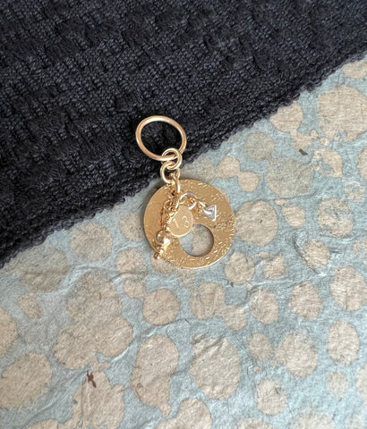 Gold slide-on pendant