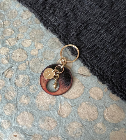 Gold & enamel slide-on pendant