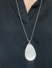 Textured silver pendant necklace