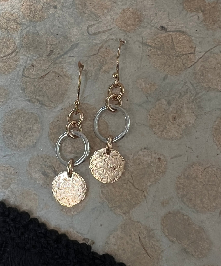 Silver & gold fill earrings