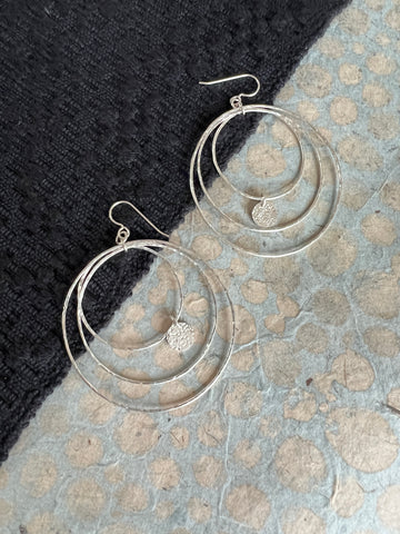 Triple Hoop Sterling Earrings
