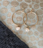 Gold hoops with fresh water pearl