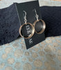 Textured gold medium hoop earrings