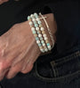 Triple strand beaded bracelet