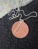 Textured copper necklace