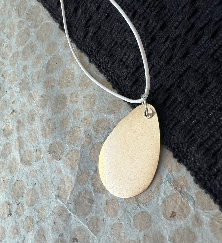 Brushed brass necklace
