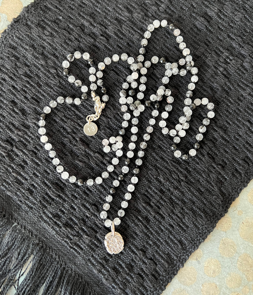 Rutilated quartz necklace