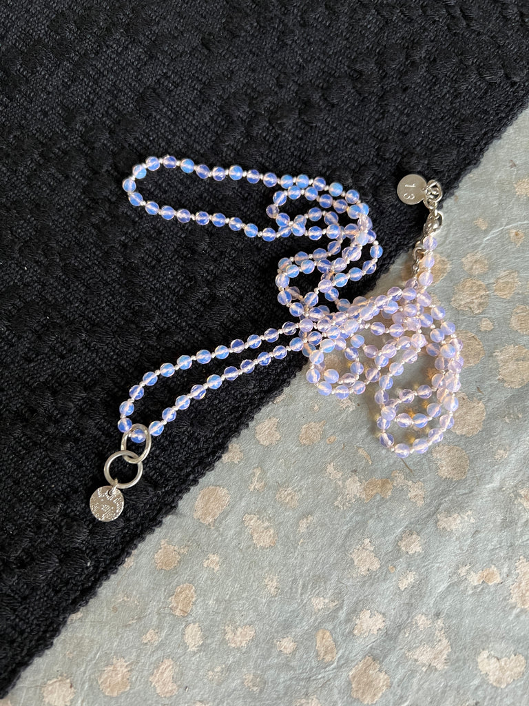 Polished glass necklace