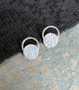 Silver orbit earrings