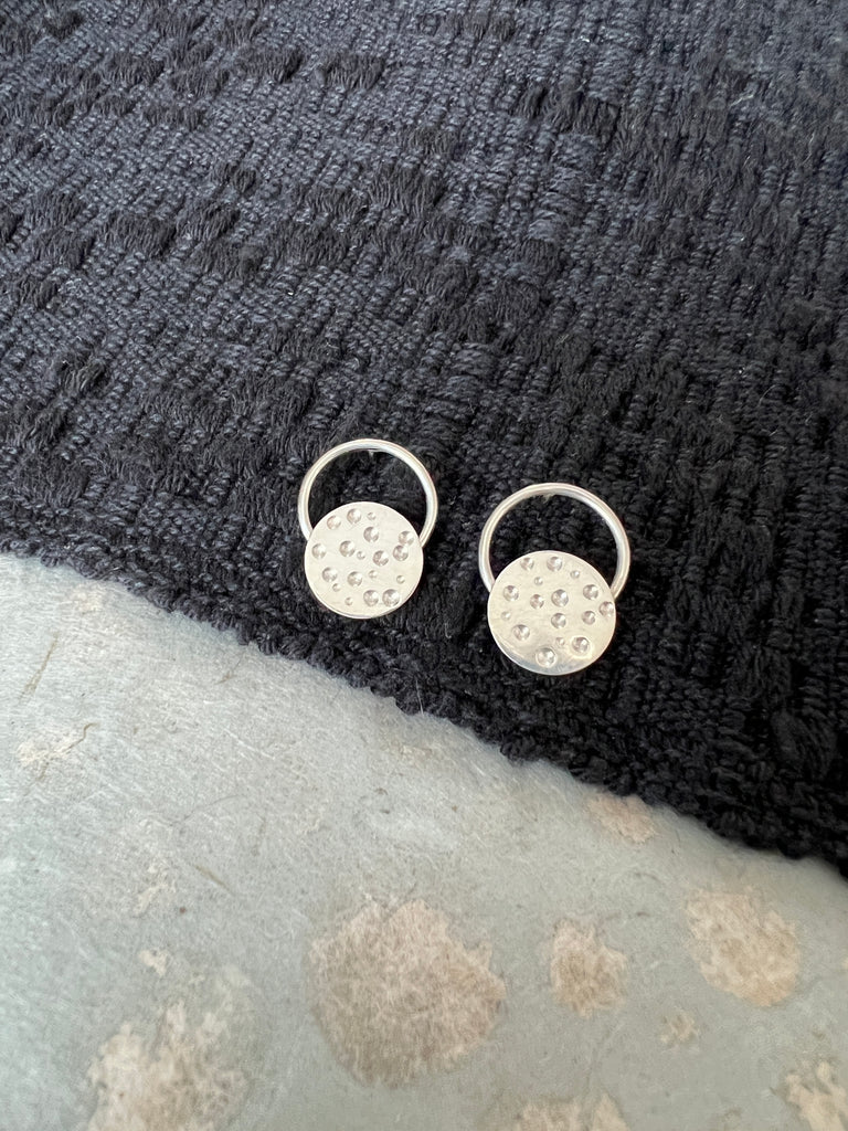 Silver Moonscape Earrings