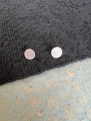 Textured silver circles