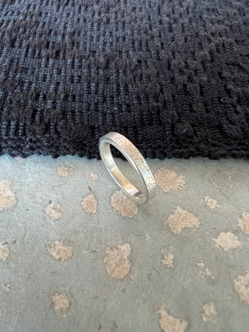 Textured sterling silver ring